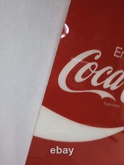 Vintage 1970s Coca Cola Plexiglass Advertising Sign 22x 19.5