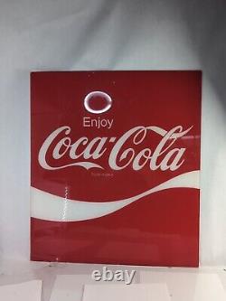 Vintage 1970s Coca Cola Plexiglass Advertising Sign 22x 19.5