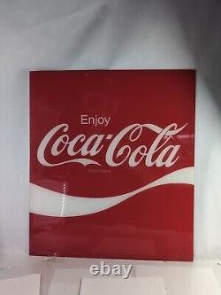 Vintage 1970s Coca Cola Plexiglass Advertising Sign 22x 19.5