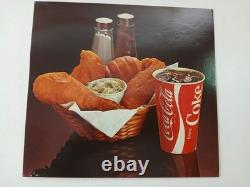 Vintage 1980s Coca-Cola Menu Board & 6 Food Advertising Inserts 22x15