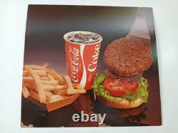 Vintage 1980s Coca-Cola Menu Board & 6 Food Advertising Inserts 22x15
