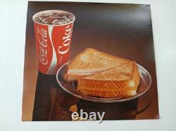 Vintage 1980s Coca-Cola Menu Board & 6 Food Advertising Inserts 22x15