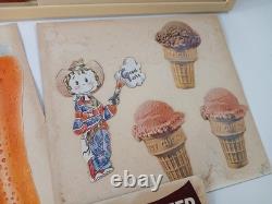 Vintage 1980s Coca-Cola Menu Board & 6 Food Advertising Inserts 22x15