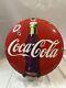 Vintage 1990 Coca-Cola Classic Red Metal Button Sign 12 The Good Old Times