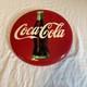 Vintage 1990 Coca-Cola Metal Round Sign