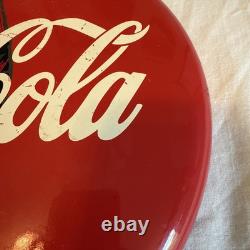Vintage 1990 Coca-Cola Metal Round Sign Vintage 1990 Coca-Cola Metal Round Sign