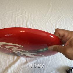 Vintage 1990 Coca-Cola Metal Round Sign Vintage 1990 Coca-Cola Metal Round Sign