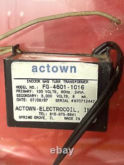 Vintage 1992 Coca Cola Neon Button, 16needs New Tube, Cord, Coke, Bottle, Custom, Red