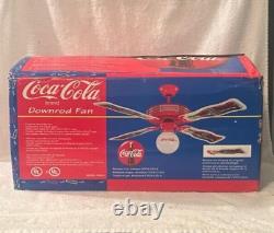 Vintage 1998 Coca Cola Fan 4 Blade Ceiling Fan In Original Open Box