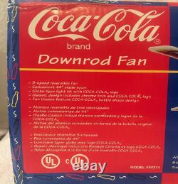 Vintage 1998 Coca Cola Fan 4 Blade Ceiling Fan In Original Open Box