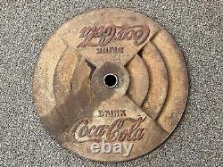Vintage 22 Coca-Cola Lollipop Sign Cast Iron Base Coke