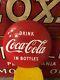 Vintage 24 Coca Cola Coke Soda Porcelain Button Sign Drink In Bottles Version
