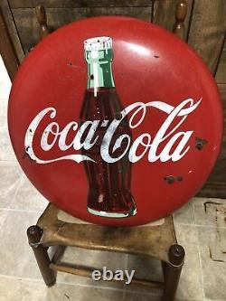 Vintage 24 porcelain Coca Cola coke Button sign S1