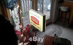 Vintage 2 Sided Coca-Cola Neon Sign Be Really Refreshed. Working 1959