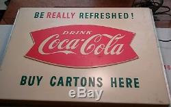 Vintage 2 Sided Coca-Cola Neon Sign Be Really Refreshed. Working 1959