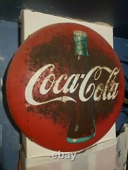 Vintage 32 metal Coke-cola Button sign