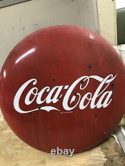 Vintage 36 1950s Coca-Cola Button & Mounting Brackets