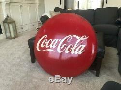 Vintage 36 Porcelain Coca Cola Bottle Button Coke Sign B1762