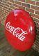 Vintage 36 Porcelain Coca Cola Button Sign Metal Advertising Sign