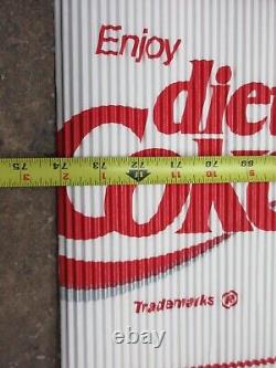 Vintage 3 Rolls Coca Cola Classic Diet Coke Corrugated Banner Display Store Sign