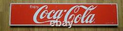 Vintage 3-sided Coca Cola Coke Metal Sign The Front Part Is 48 X 10 Inches