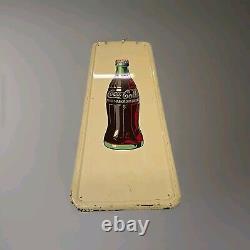 Vintage 40 Original 1947 Coca Cola Bottle Vertical Pilaster Sign Soda Coke
