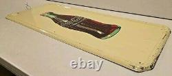 Vintage 40 Original 1947 Coca Cola Bottle Vertical Pilaster Sign Soda Coke