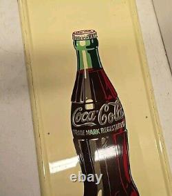 Vintage 40 Original 1947 Coca Cola Bottle Vertical Pilaster Sign Soda Coke