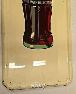 Vintage 40 Original 1947 Coca Cola Bottle Vertical Pilaster Sign Soda Coke