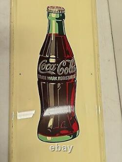 Vintage 40 Original 1947 Coca Cola Bottle Vertical Pilaster Sign Soda Coke