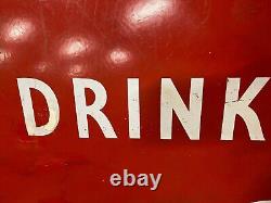 Vintage 48 Metal Coca-Cola Coke Button Sign Original Old