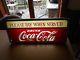 Vintage 50S Lighted COKE Sign PAY WHEN SERVED Good Cond Mid Century RARE PIECE