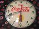 Vintage 50's Bubble Glass, Coca Cola Advertising (Bottle In Sun) Pam Clock, Sign