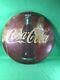 Vintage 50's Coca Cola Bottle Button Sign 23 Porcelain Metal Aged