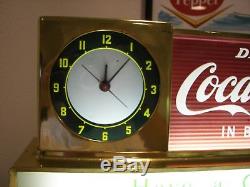 Vintage 50's Coca Cola Coke Light Up Fountain Clock Sign Soda Shop Diner Awesome