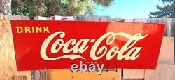 Vintage 56×20 Tin Coca Cola Sign