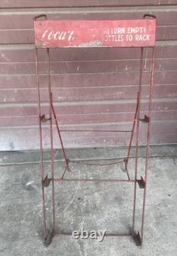 Vintage 60s Original Coca-Cola Bottle Return Rack Coke Display Crate Rack Sign