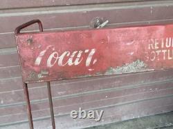 Vintage 60s Original Coca-Cola Bottle Return Rack Coke Display Crate Rack Sign