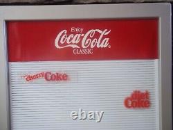 Vintage 80's Era Coca-Cola Lrg Size Menu Board Sign EC! WithOriginal Letter Sets