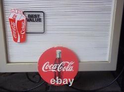 Vintage 80's Era Coca-Cola Lrg Size Menu Board Sign EC! WithOriginal Letter Sets