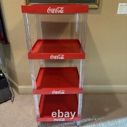 Vintage 90s 48 Coca-Cola COKE Soda 4 Tier Stackable Store Display Shelf Shelves