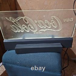 Vintage Acrylic Edgelight Coca-Cola Free Standing Light Up Sign Advertising