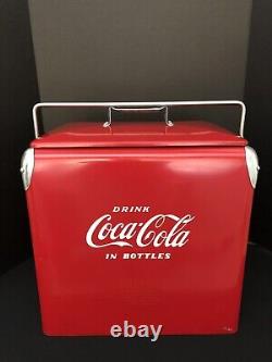 Vintage Acton Coca Cola metal cooler in excellent condition with original box