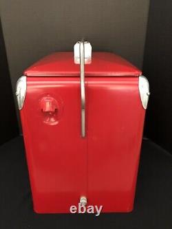 Vintage Acton Coca Cola metal cooler in excellent condition with original box