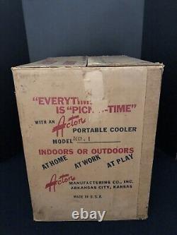 Vintage Acton Coca Cola metal cooler in excellent condition with original box