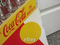 Vintage Advertising 1952 Coke Coca Cola Soda Tin Litho Sign Soda Store 943-z
