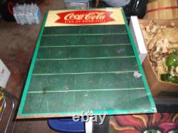 Vintage Advertising Coca Cola Menu Sign Board tin 1960s
