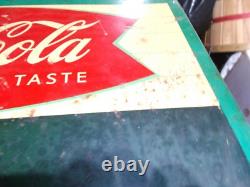 Vintage Advertising Coca Cola Menu Sign Board tin 1960s