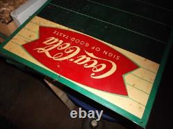 Vintage Advertising Coca Cola Menu Sign Board tin 1960s