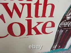 Vintage Advertising Coke Coca Cola Soda Tin Sign Soda Fountain Store M-430